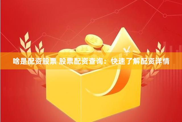 啥是配资股票 股票配资查询：快速了解配资详情