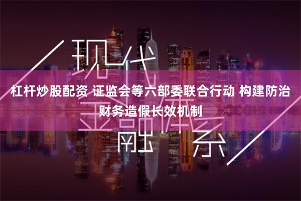 杠杆炒股配资 证监会等六部委联合行动 构建防治财务造假长效机制